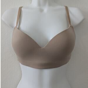SOMA Enbliss Wireless‎ Bra Lightly Lined Seamless Nude Beige Sz 34A